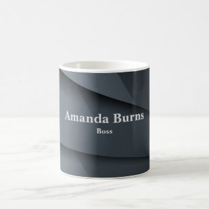 Caneca De Café Elegante Dark Cinza Business Mug