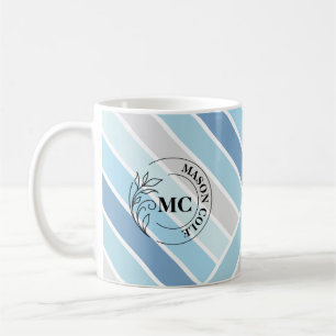 Caneca De Café Elegante De Lâmpadas Com Lâmpadas De Monograma