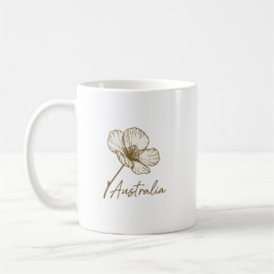 Caneca De Café Elegante Flor de Acácia Dourada Dia da Austrália 2