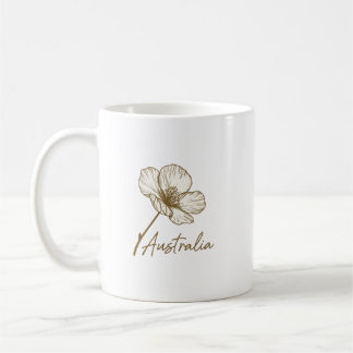 Caneca De Café Elegante Flor de Acácia Dourada Dia da Austrália 2