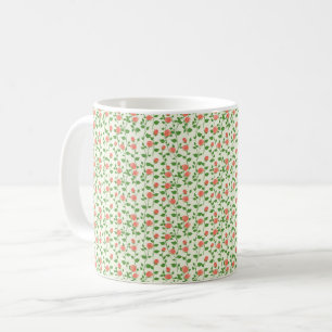 Caneca De Café Elegante Fofo Sofisticado Chique Romântico Floral