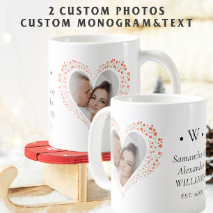 Caneca De Café Elegante Foto de Coração Botânico de Natal de Casa