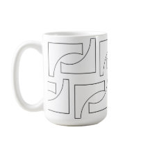 Elegante Geométrico Preto e Branco Moderno