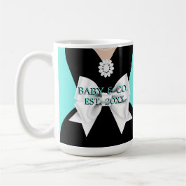 Caneca De Café Elegante Glam Aqua Baby & Co Pregancy Mamãe