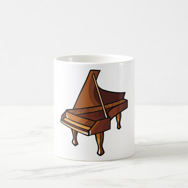 Caneca De Café Elegante Grand Piano Music Lovers Design (Criador carregado)