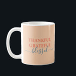 Caneca De Café Elegante laranja agradecido abençoado<br><div class="desc">Elegante laranja agradecida,  abençoada caneca de café</div>