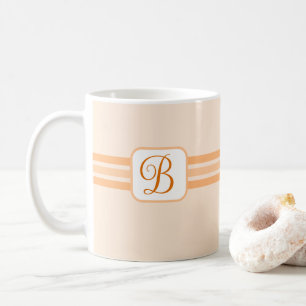 Caneca De Café Elegante Laranja Claro Rico inicial