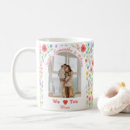 Caneca De Café Elegante Mãe Mug | Presente de coração personaliza