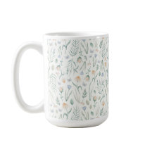 Elegante Monograma de Nome Floral em Aquarela Botâ