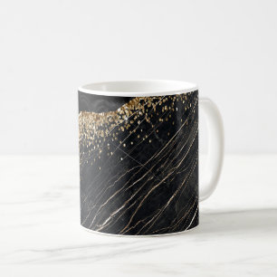 Caneca De Café Elegante Na moda, Sequências de Lítimas Douradas,