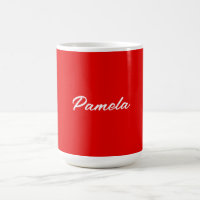 Elegante Nome Clássico Minimalista Vermelho Quente