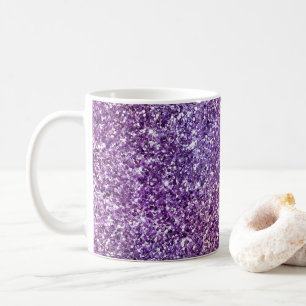 Caneca De Café Elegante Padrão Abstrato Roxo Chic e Sofisticado