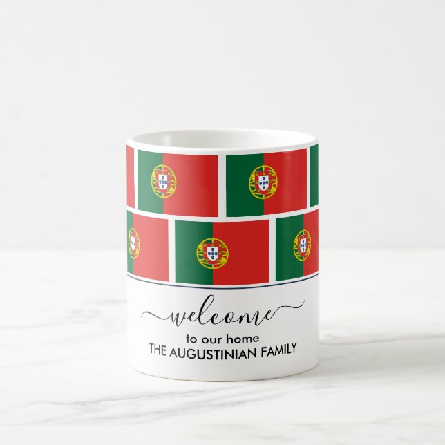 Caneca De Café Elegante personalizado Bloco de Boas-vindas PORTUG (Centro)