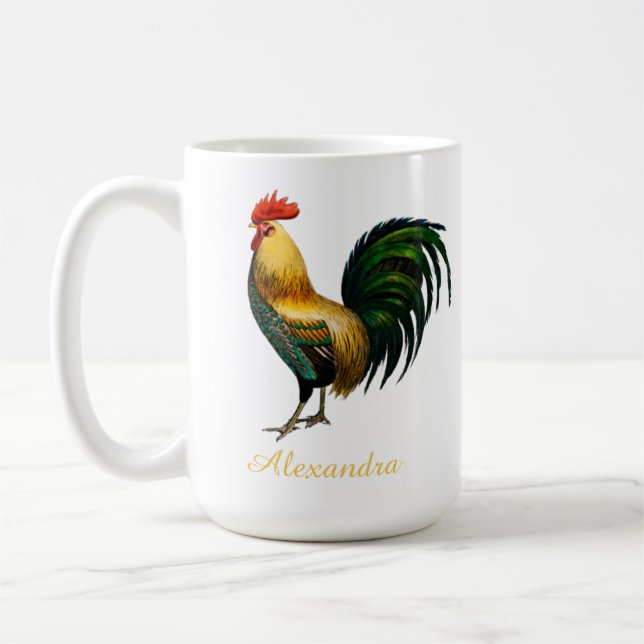 Caneca De Café Elegante personalizado galinha-galinha-galinha (Esquerda)