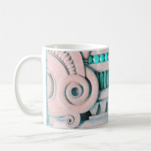 CANECA DE CAFÉ ELEGANTE PINK BLUE ART NOUVEAU,FANTASIA MARBLE DEC