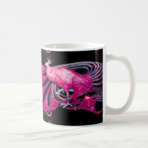 CANECA DE CAFÉ ELEGANTE PINK FUCHSIA PEACOCK JEWEL
