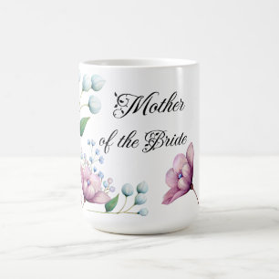 Caneca De Café Elegante Romance Floral de Noiva Botânica Suave