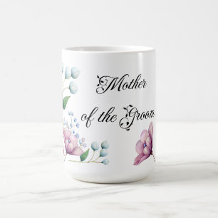 Caneca De Café Elegante Romance Floral de Noiva Botânica Suave