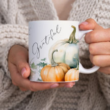 Elegante Roteiro Grata Pumpkin Russo Mug