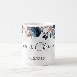 Caneca De Café elegante savethedate Real Russo.