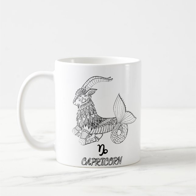 Caneca De Café Elegante Sinal Zodiac Coffee Mug (Esquerda)