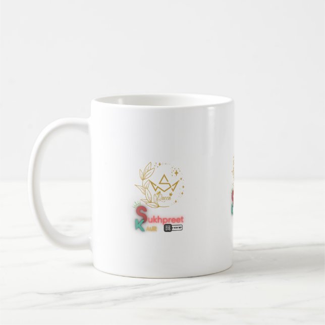 Caneca De Café Elegante Sukhpreet Kaur Personalizado Mug - 11oz (Esquerda)