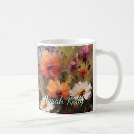 Caneca De Café elegante tema floral moderno Mug