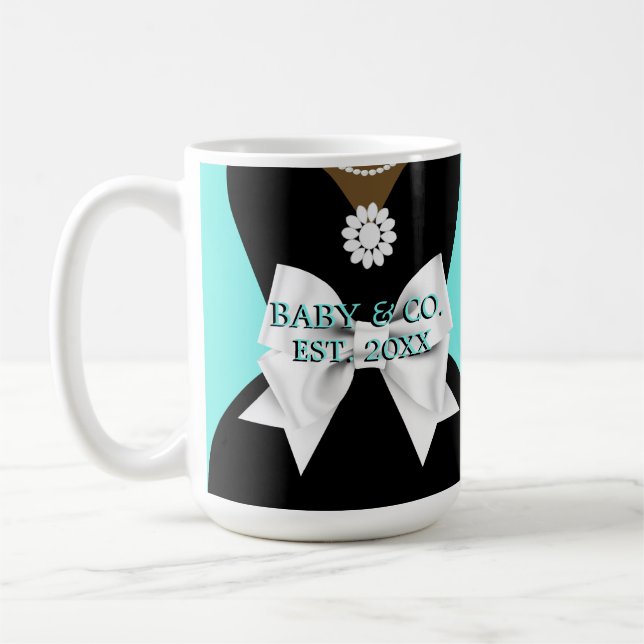 Caneca De Café Elegante Tiffany Mamãe Étnica De Gravidez (Esquerda)