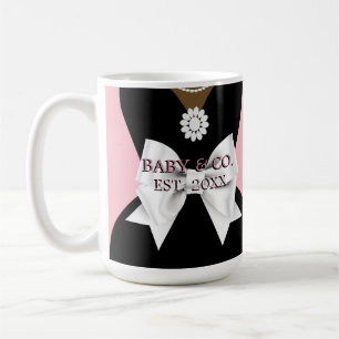Caneca De Café Elegante Tiffany Mamãe Étnica de Gravidez Rosa