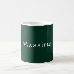 Caneca De Café Elegante Verde Escuro Casual Escrita à Mão Próprio