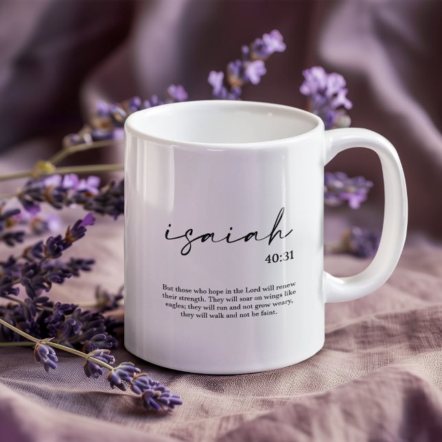 Caneca De Café Elegante Verso da bíblia (Criador carregado)