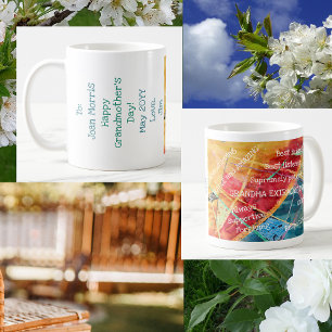 Caneca De Café Elegante Vovó de Arte Chic Moderna Extraordinária