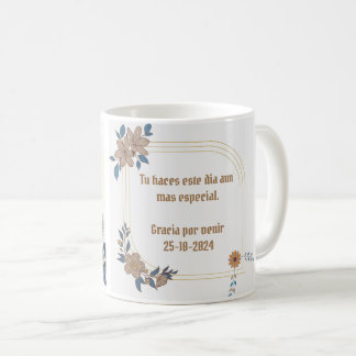 Caneca De Café Elegante y Personalizada para Celebrar su boda