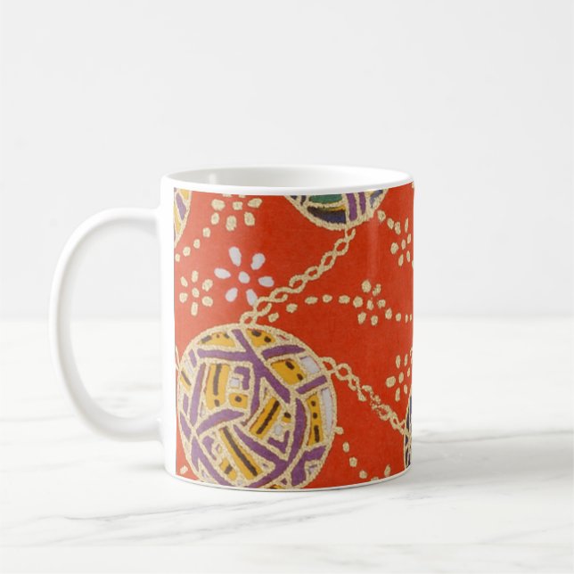 Caneca De Café Elegantes Bolas de Origami Washi Japonês (Esquerda)