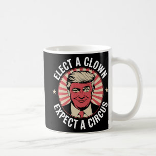 Caneca De Café Eleger Um Palhaço Esperando Um Impeach Trump Anti