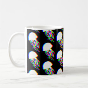 Caneca De Café Elegificação de águas-vivas EDM Silhouette, Padrão