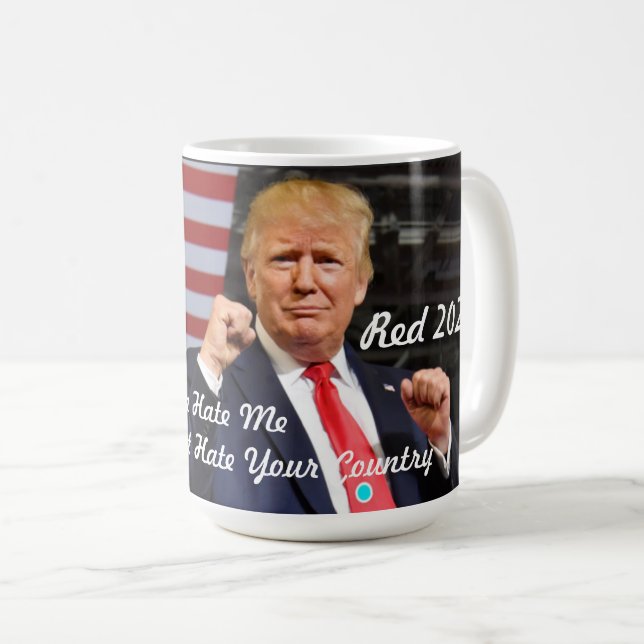 Caneca De Café Eleição 2024 do Patriótico Donald Trump (Frente Esquerda)