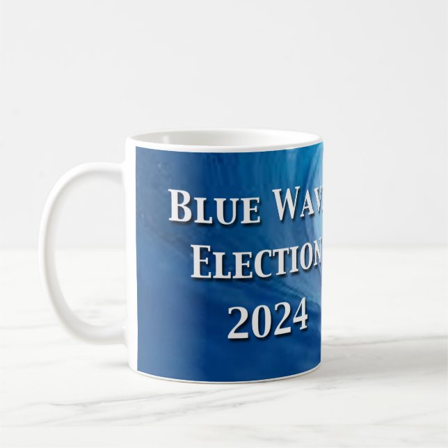 Caneca De Café Eleição Blue Wave 2024 Poster (Esquerda)