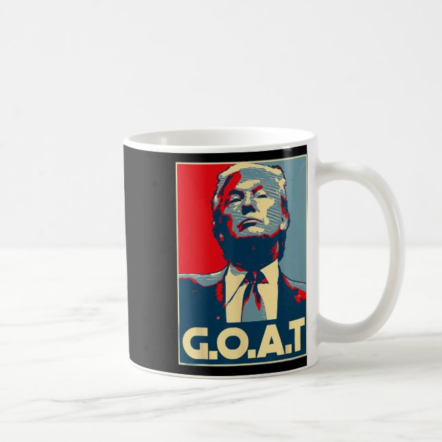 Caneca De Café Eleição do Dedo Médio Trump Goat 2024 Republicano (Direita)