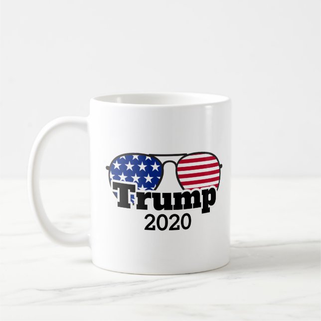 Caneca De Café Eleição do Red White Blue Trump 2020 (Esquerda)