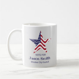 Caneca de Café Eleição Estrela Patriótica Bandeira