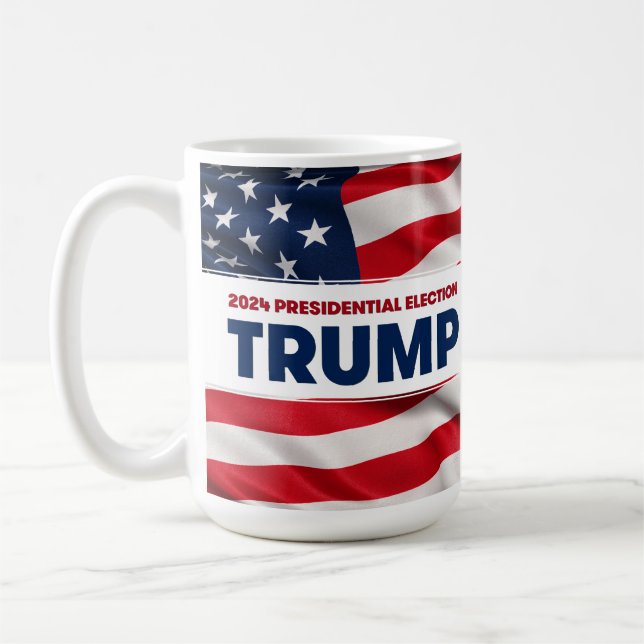 Caneca De Café Eleição Presidencial dos EUA no TRUMP 2024 (Esquerda)