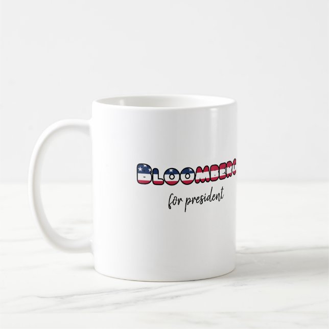 Caneca De Café Eleições 2020 Bloomberg para Presidente (Esquerda)