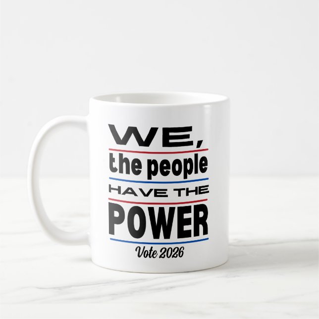Caneca De Café Eleições De 2026 Nós, Pessoas, Temos O Poder (Esquerda)