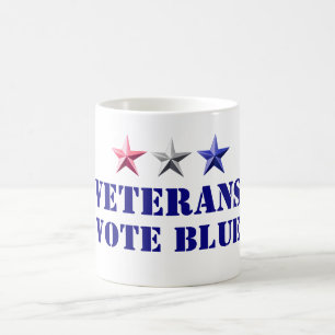 Caneca De Café Eleições Intermediárias 2026 Veteranos Vote Azul D