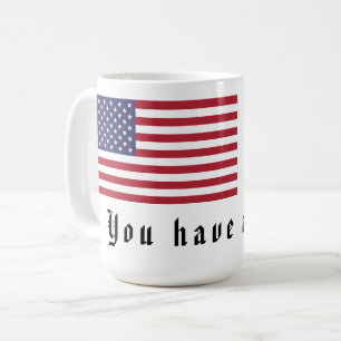 Caneca De Café Eleições patriotas nos EUA mudança de pavilhão ame