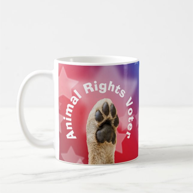 Caneca De Café Eleitor dos Direitos dos Animais (Esquerda)