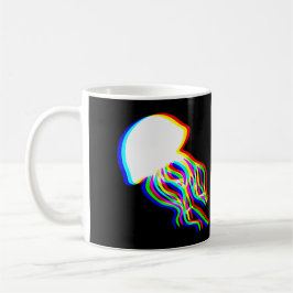 Caneca De Café Eleitorizando águas-vivas EDM Raver Silhouette
