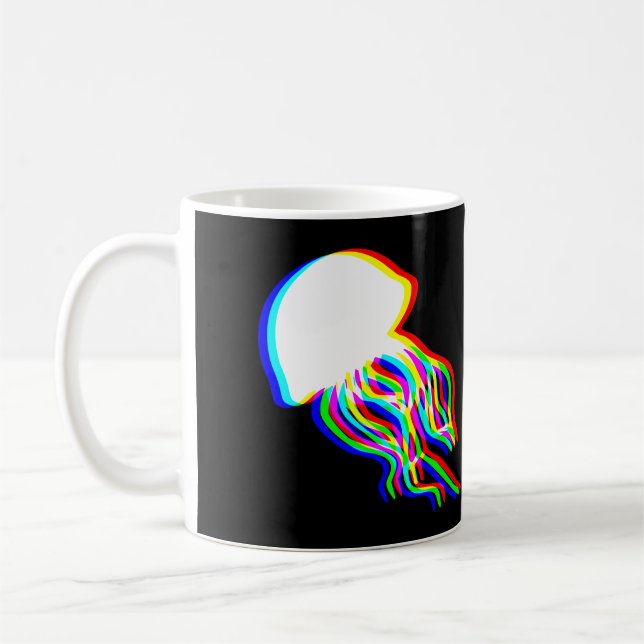 Caneca De Café Eleitorizando águas-vivas EDM Raver Silhouette (Esquerda)