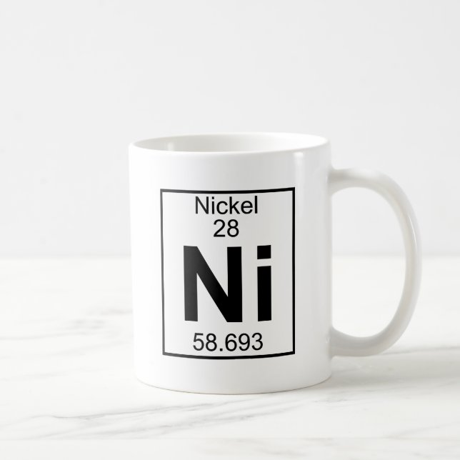 Caneca De Café Elemento 028 - Ni - Níquel (cheio) (Direita)